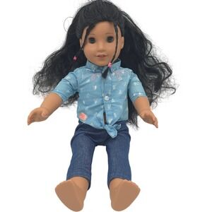 American Girl Doll-Just Like You/Truly Me-Black Curly Wavy Hair, Brown‎ Eyes
